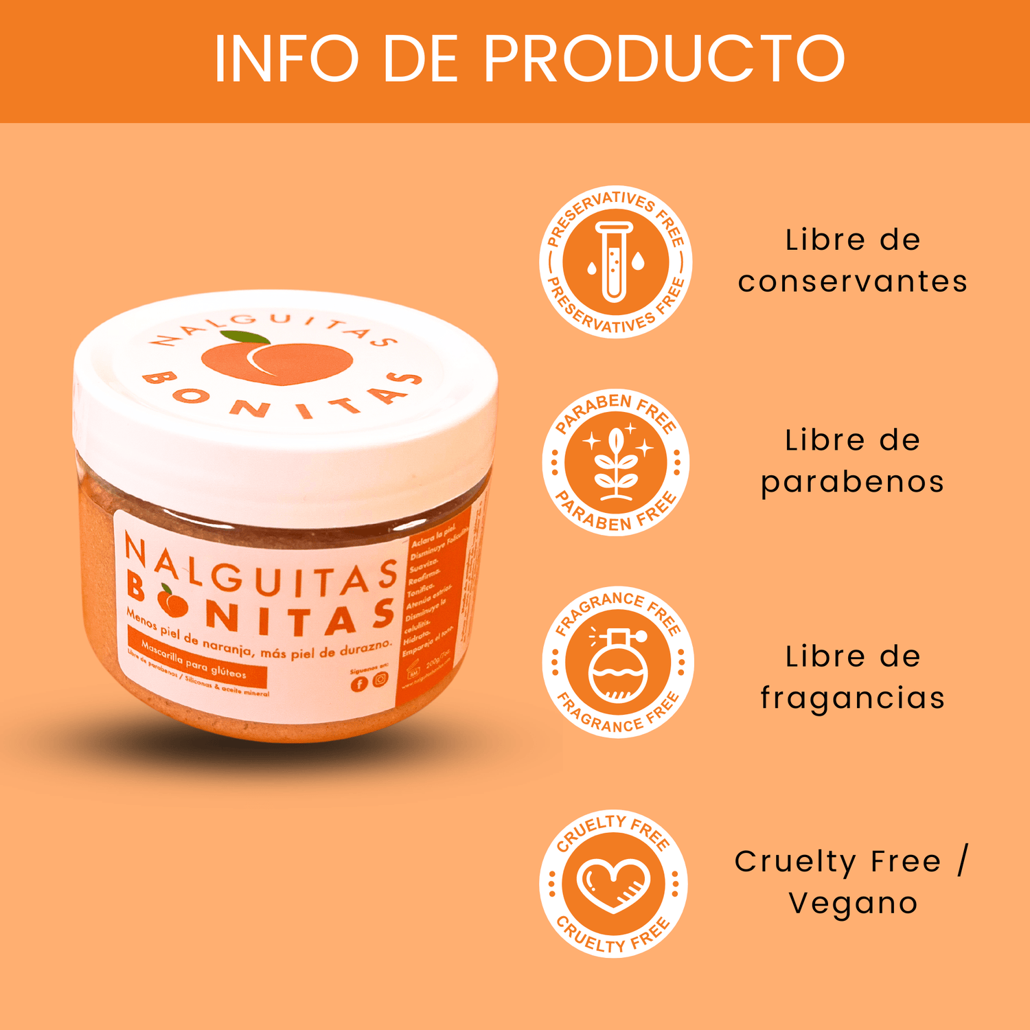 Nalguitas Bonitas Mascarilla/Exfoliante - Nalguitas Bonitas